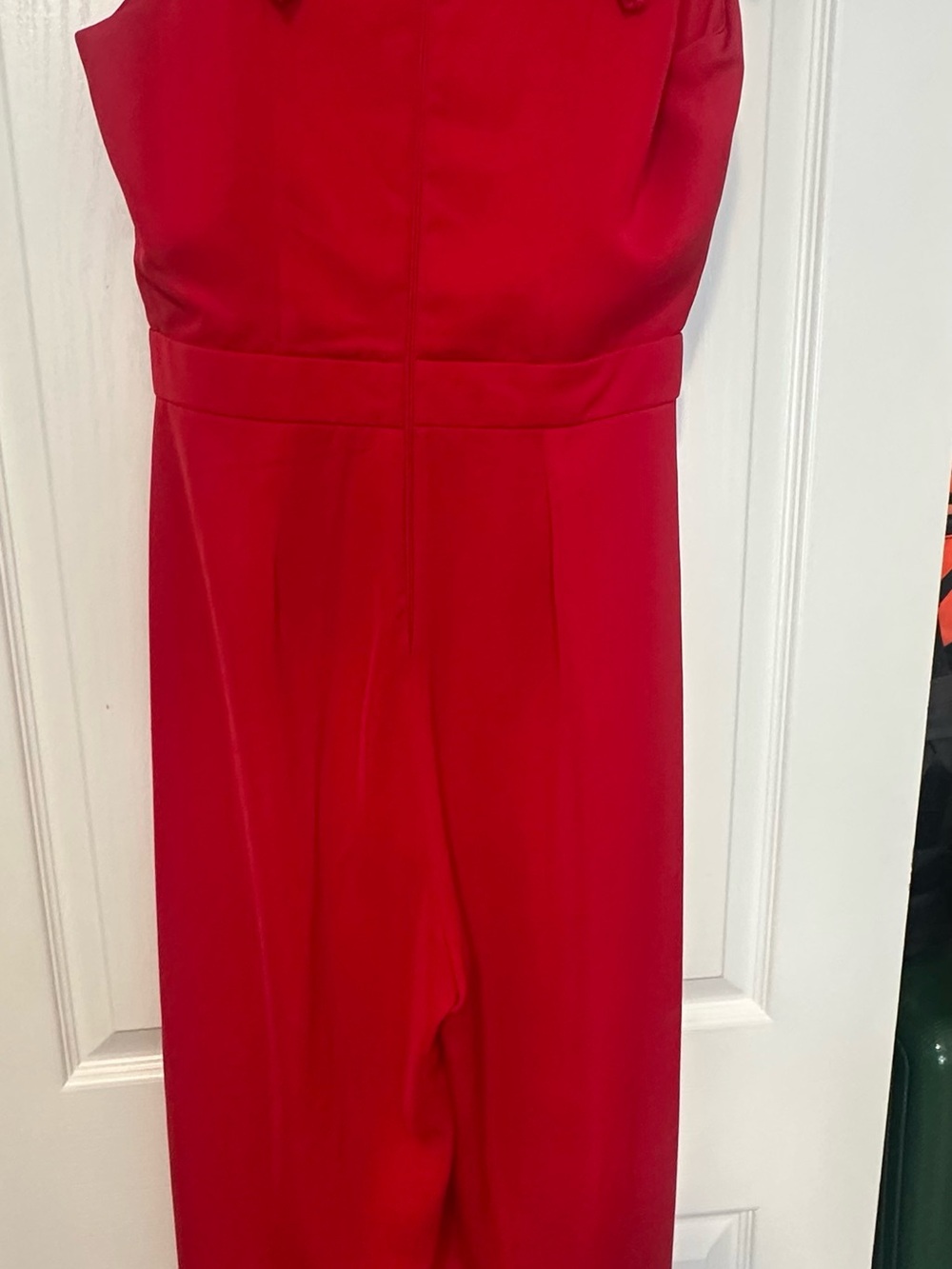 Red Ruffle Shoulder jumpsuit - Picture 3 of 3